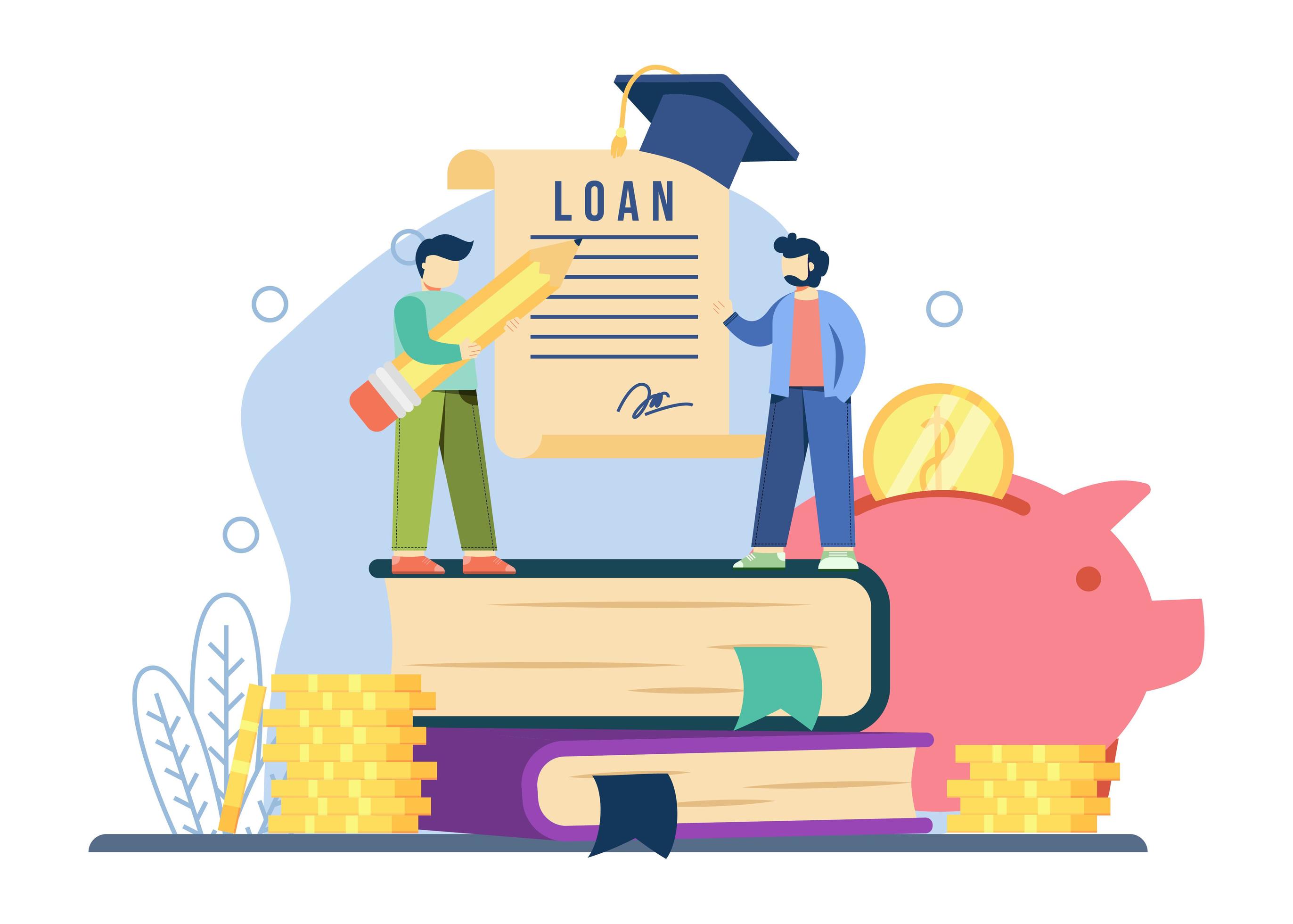 student-loan-concept-free-vector